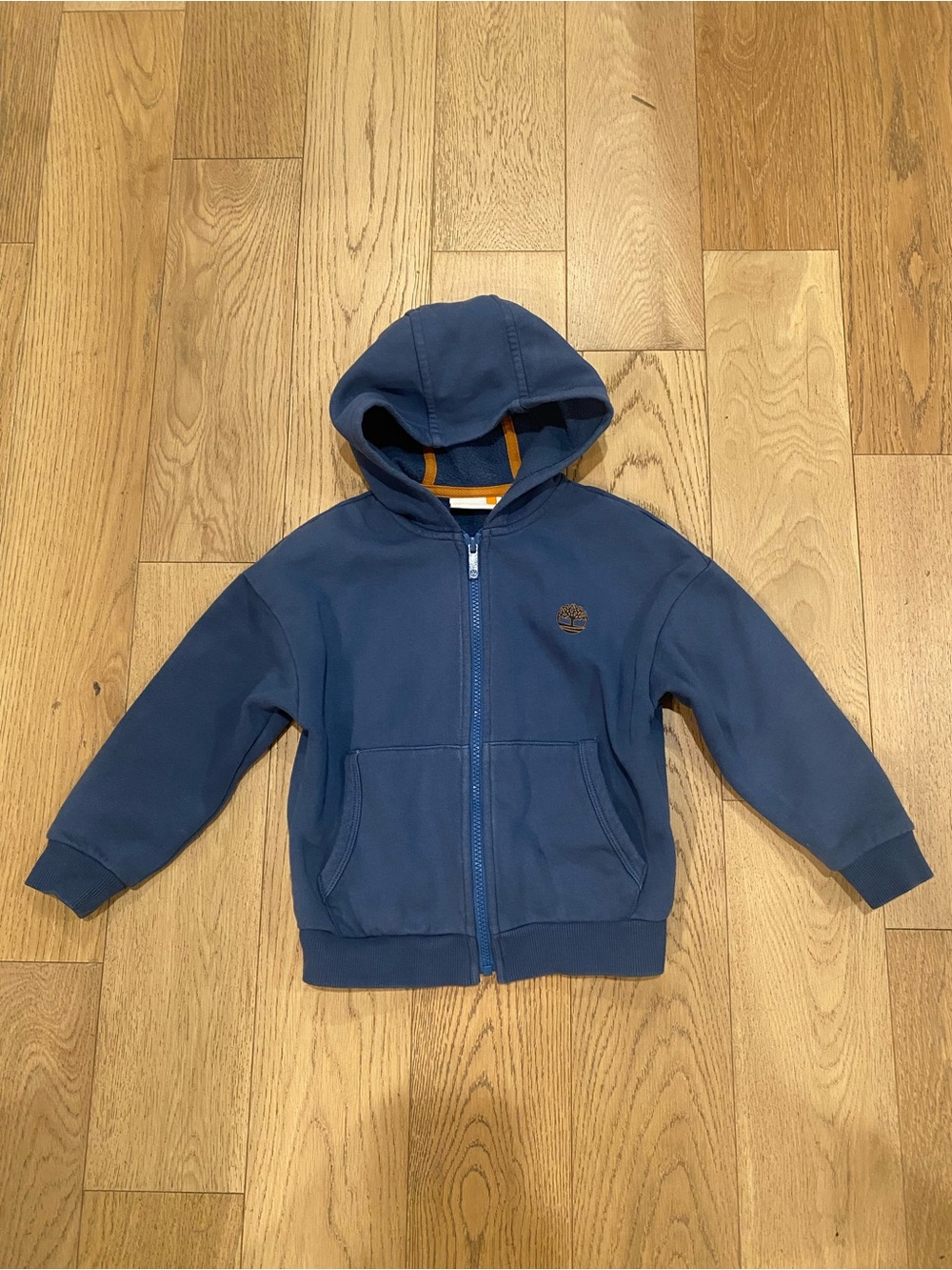 Timberland Navy Blue Boys Zip-Up Hooded Sweatshirt